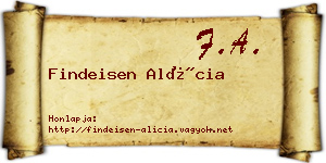 Findeisen Alícia névjegykártya